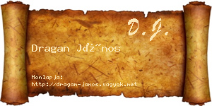 Dragan János névjegykártya